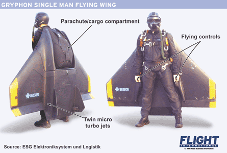 gryphon single man flying wing